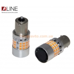 Світлодіод у поворотник LED Qline 1156 (P21W) Amber CANBUS BA15S (2шт)